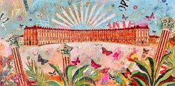 Butterflies, Bath by Richard Burel - Original Painting on Stretched Canvas sized 31x16 inches. Available from Whitewall Galleries